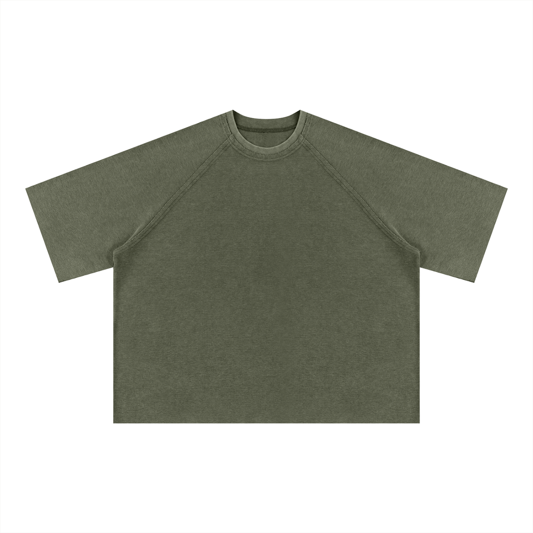 men t shirt Unisex Mineral Wash Boxy Waffle T-Shirt