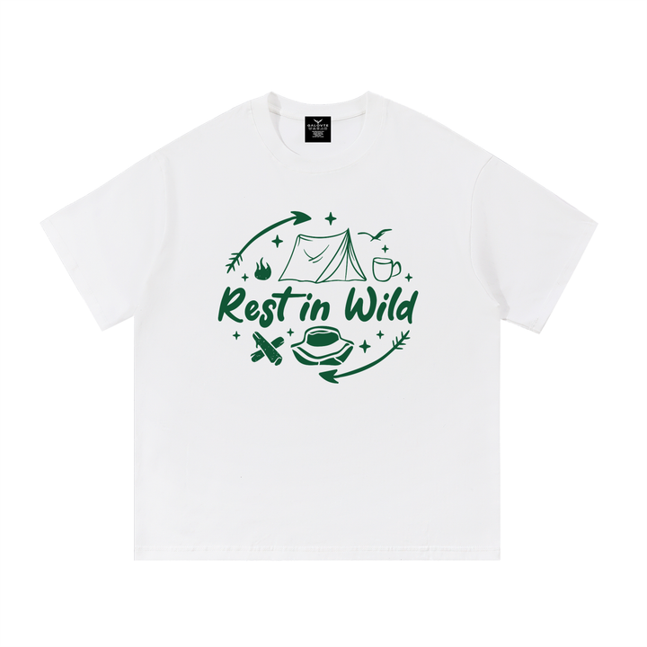 HIKING LOVER Rest In Wild Camping Line Art Tee