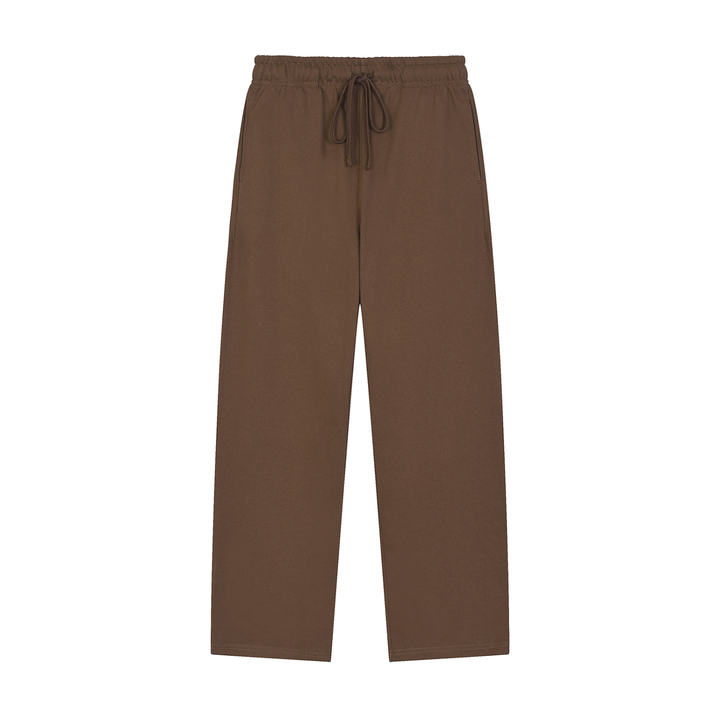 WOMEN PENT Solid Color Straight-Leg Sweatpants