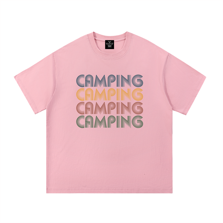 hiking lover Camping Retro Seventies Repeat Typography Tee