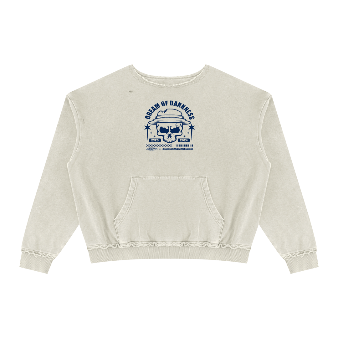 men graphic  Raw Edge Crewneck Sweatshirt