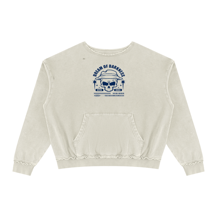 men graphic  Raw Edge Crewneck Sweatshirt
