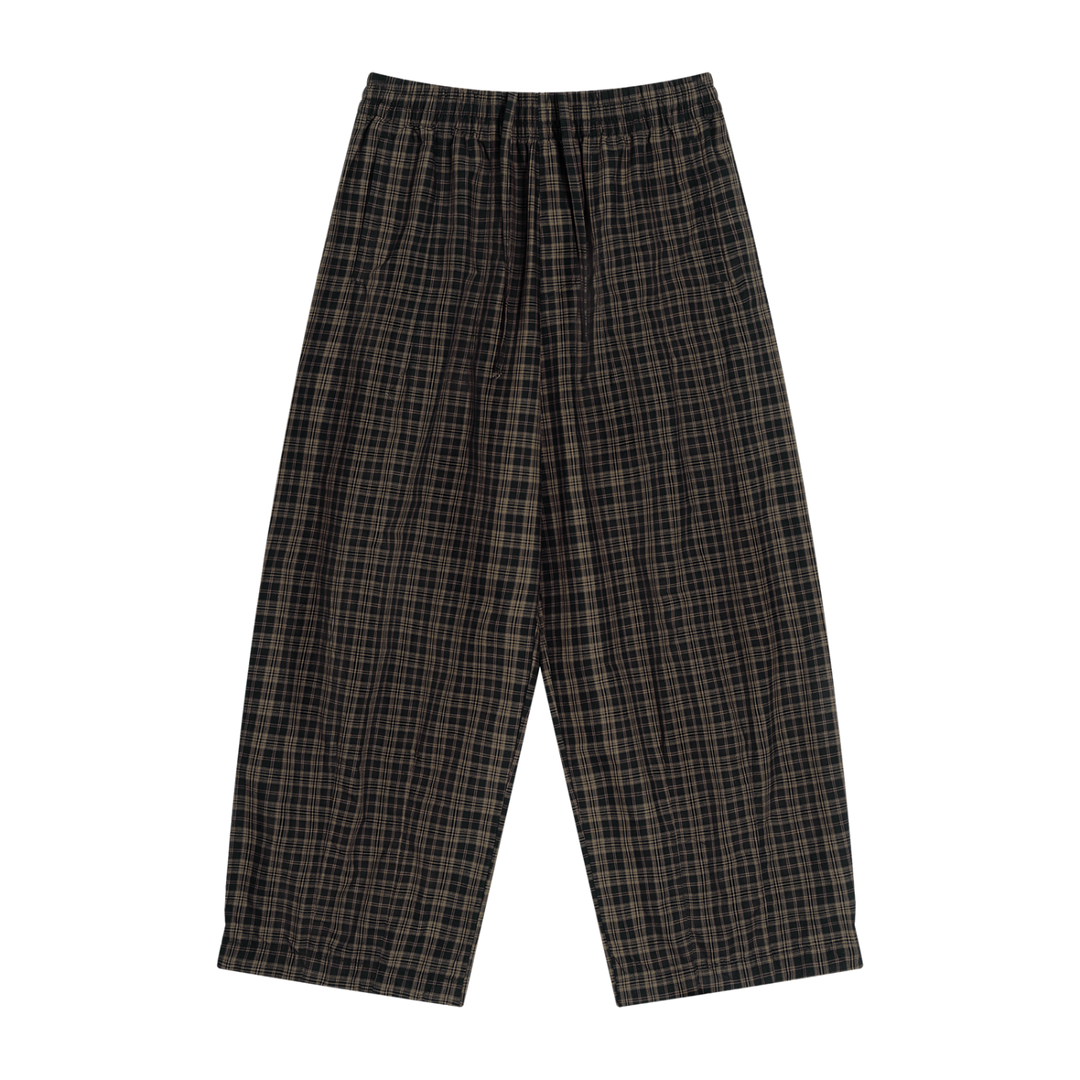 WOMEN PENT Plaid Wide Leg Pants