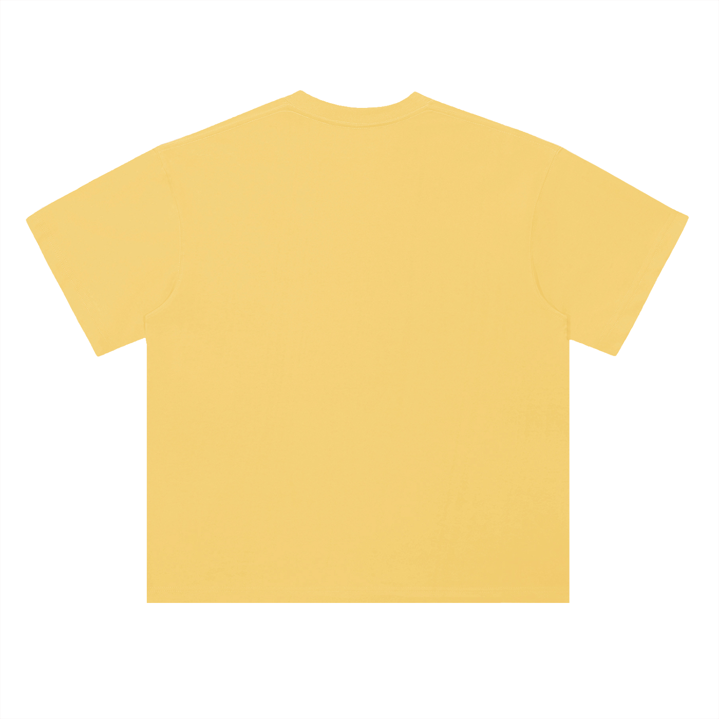 Every Mountain Top Is Within Reach Climbing Tee in Lemon Yellow, back view.