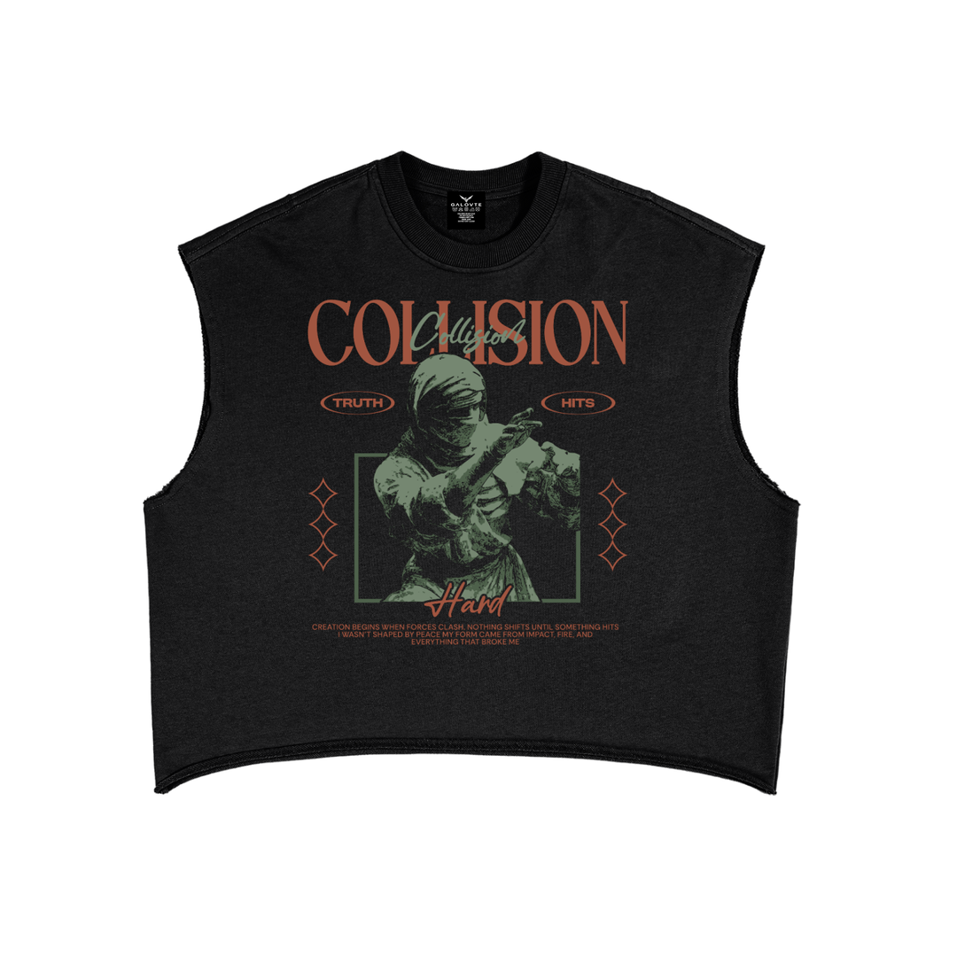 men graphic French Terry Boxy Tank Top