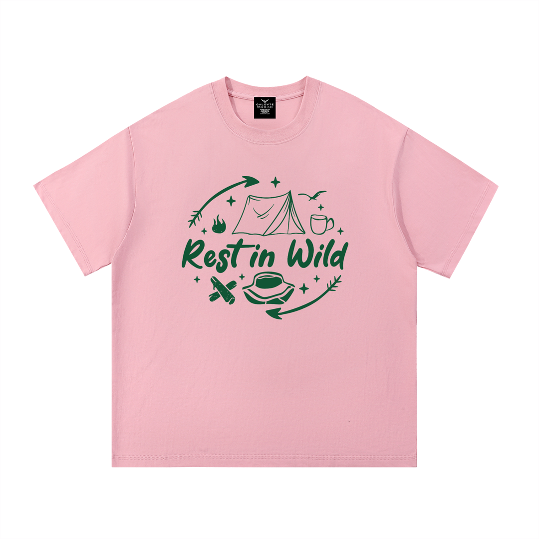 HIKING LOVER Rest In Wild Camping Line Art Tee