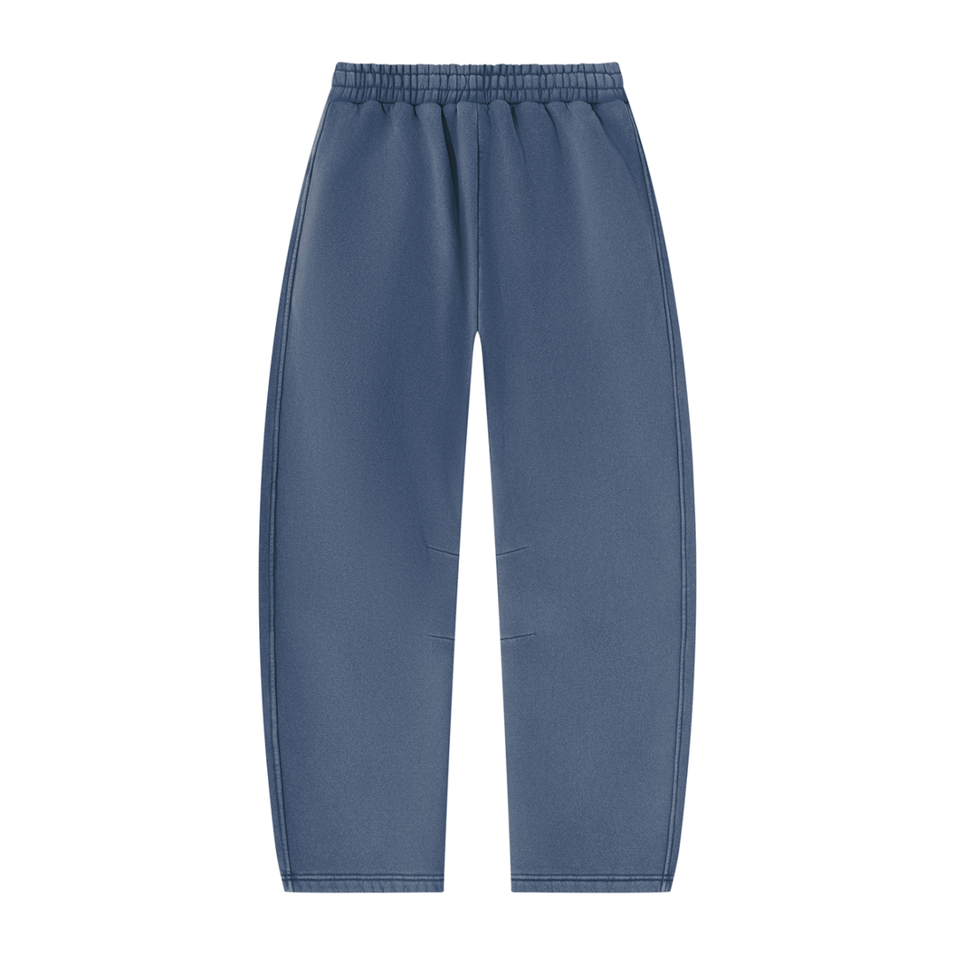 Unisex Vintage Wash Barrel Leg Fleece Sweatpants