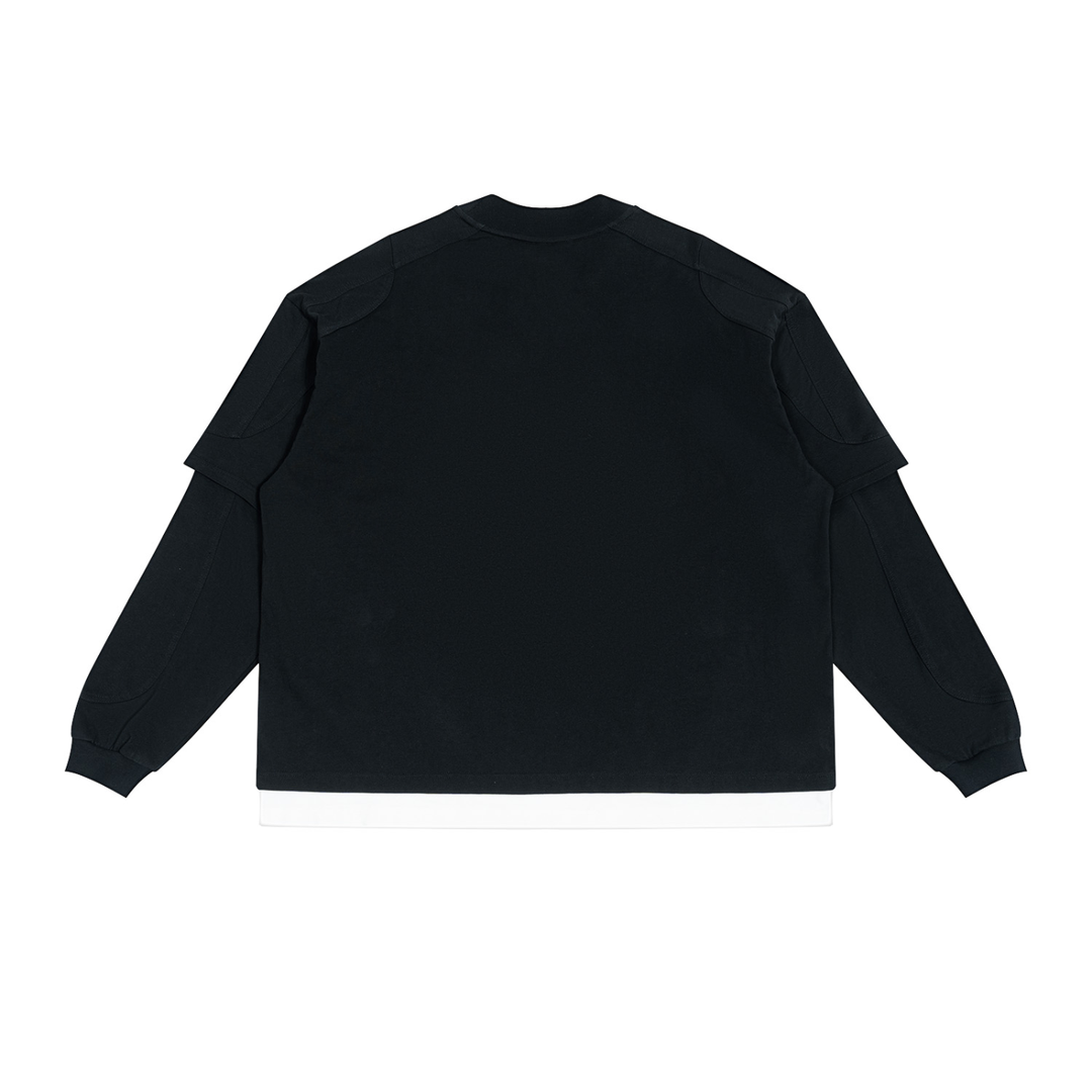 women hoddies  Paneled Layer Color Block T-Shirt