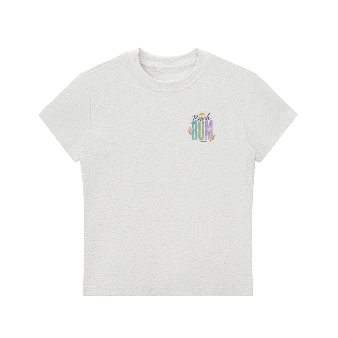 Beach Bum Left-Chest Summer Bodycon Tee