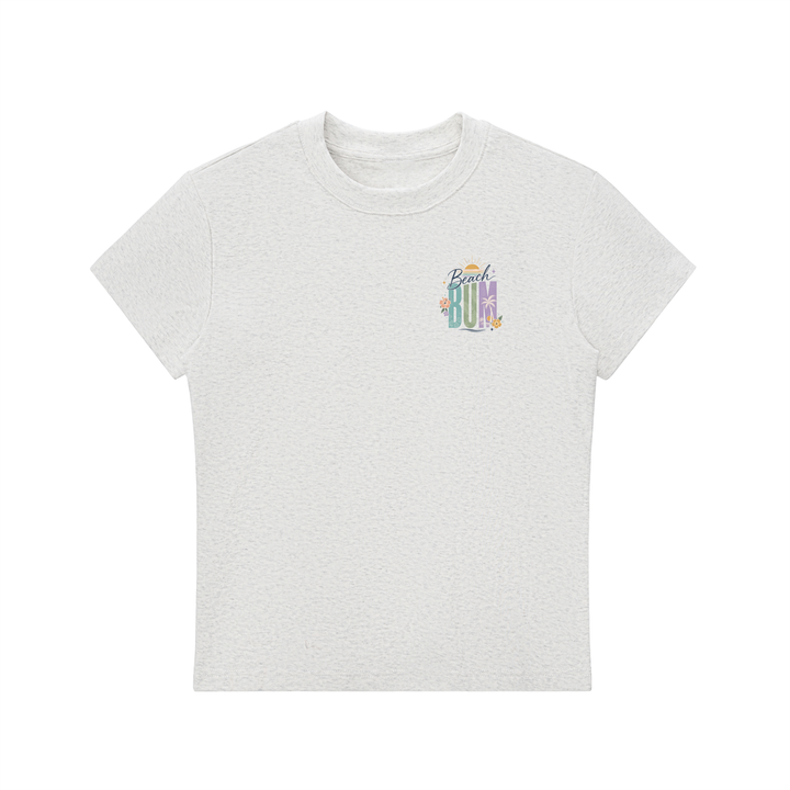 Beach Bum Left-Chest Summer Bodycon Tee