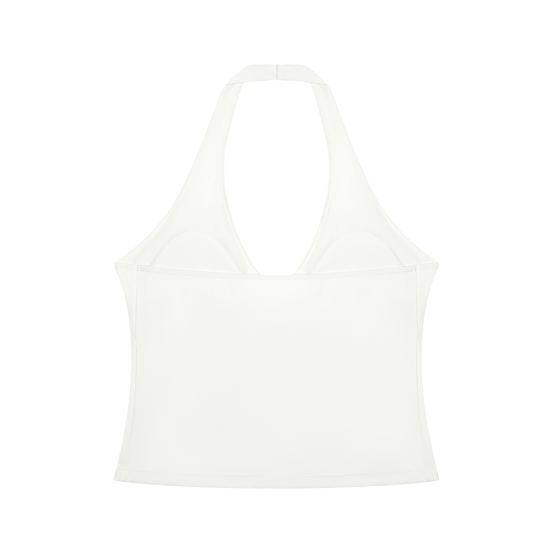 Women gym wear  Ruched Halter Yoga Tank Top