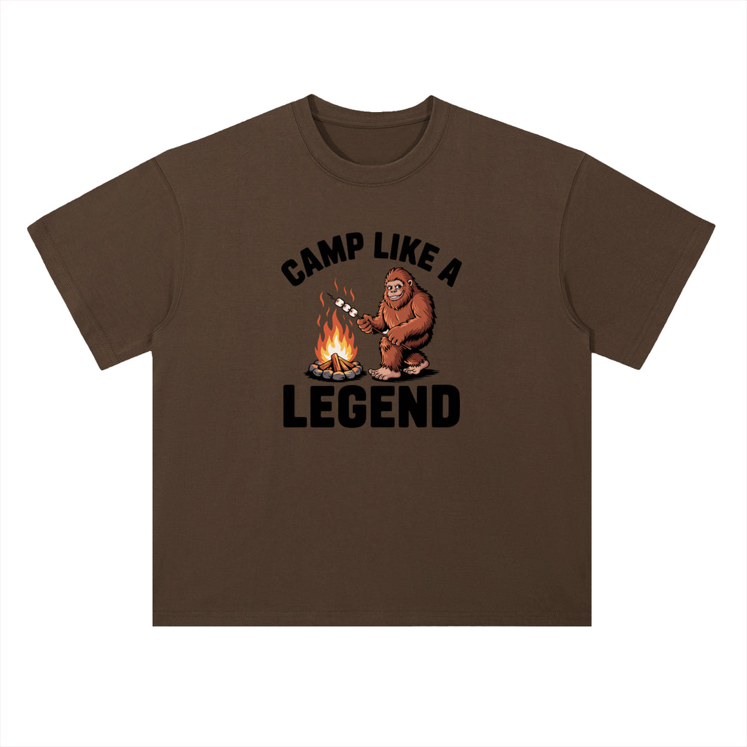Camp Like A Legend Bigfoot Campfire Tee