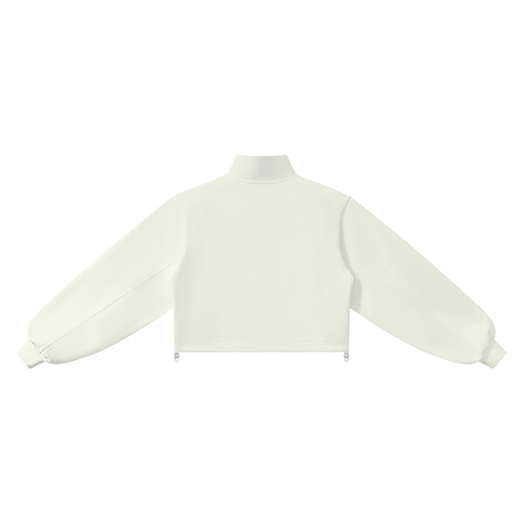 Women HODDIES Mock-Neck Quarter-Zip Sweatshirt