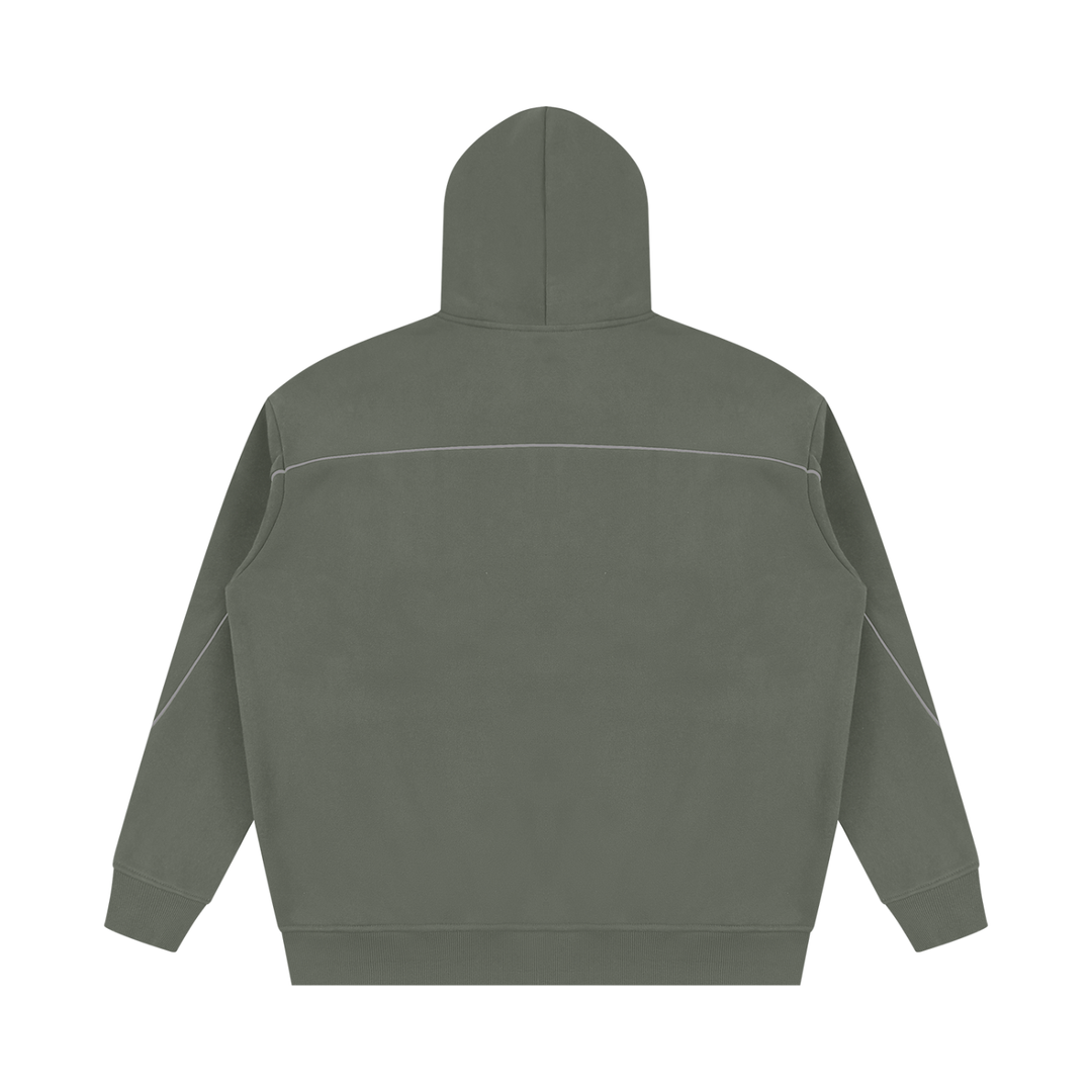women hoddies Oversized Piping Fleece Hoodie