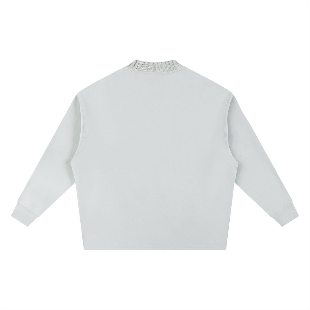 DAD LOVER UNISEX Knitted Round Neck Oversize Sweatshirt