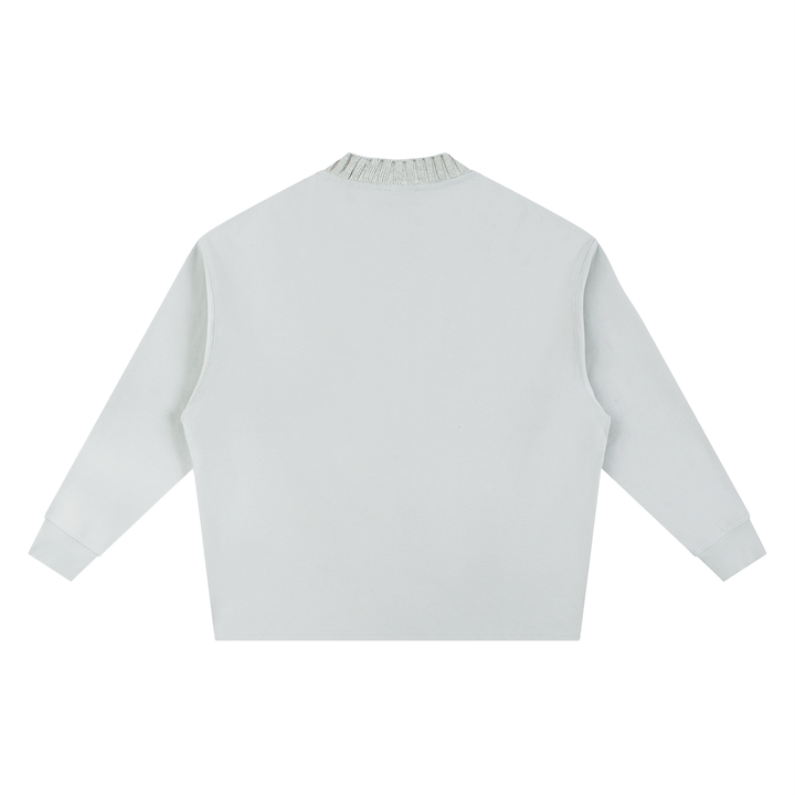 DAD LOVER UNISEX Knitted Round Neck Oversize Sweatshirt