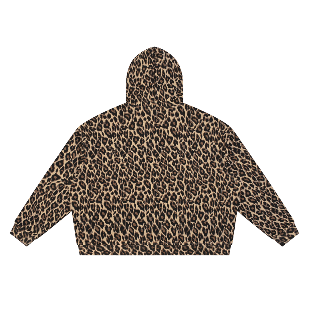 men brand Leopard Full Zip Hoodie