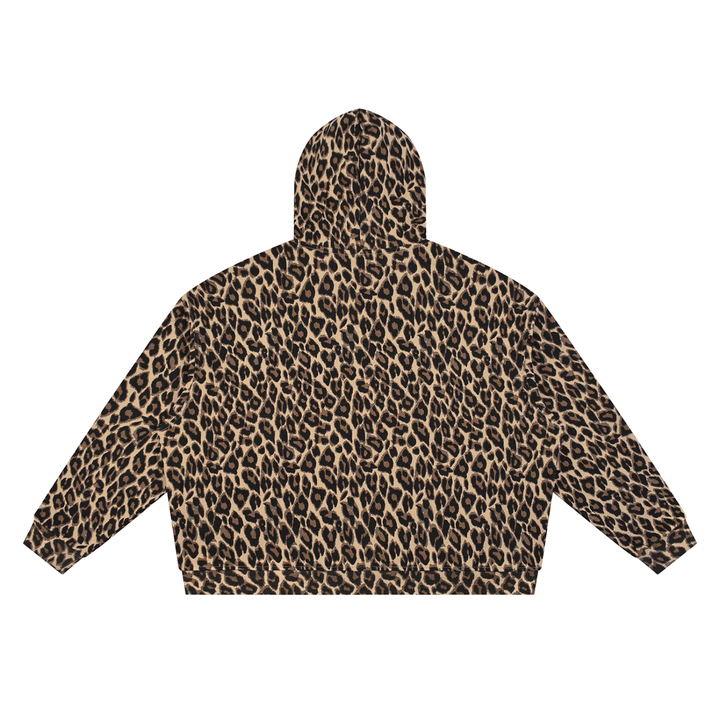 men brand Leopard Full Zip Hoodie