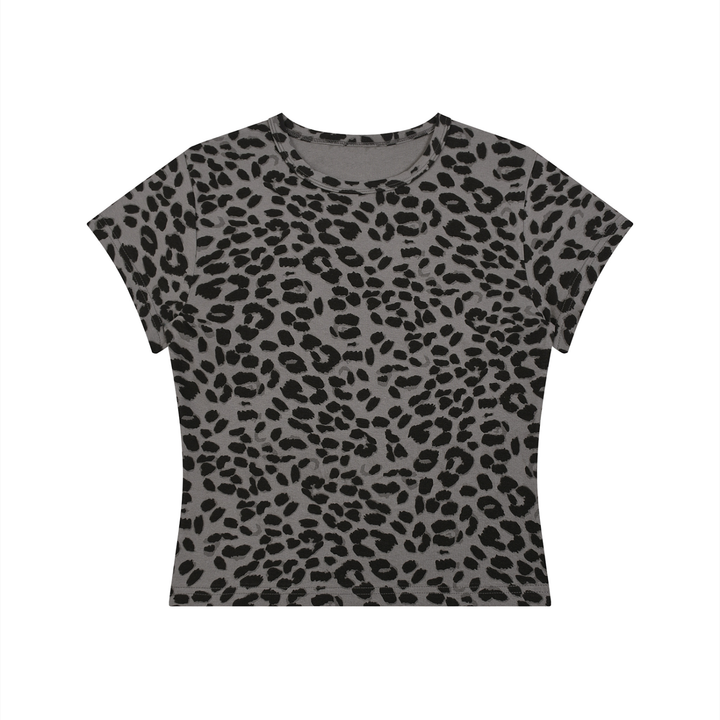 Women’s Leopard Print Crop T-Shirt