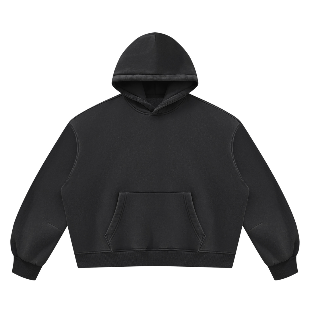 MEN GRAPHIC Vintage Wash Boxy Fleece Hoodie