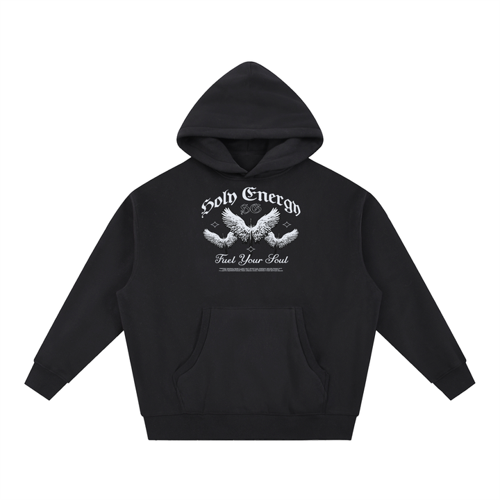 men graphic Essential Oversized Boxy Fit Fleece Hoodie