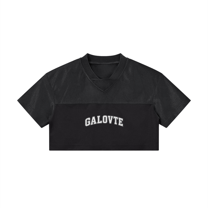 Women’s tshirts Cropped Paneled V-Neck Jersey