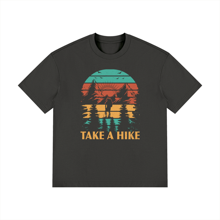 hiking lover Take A Hike Retro Sunset Mountain Tee