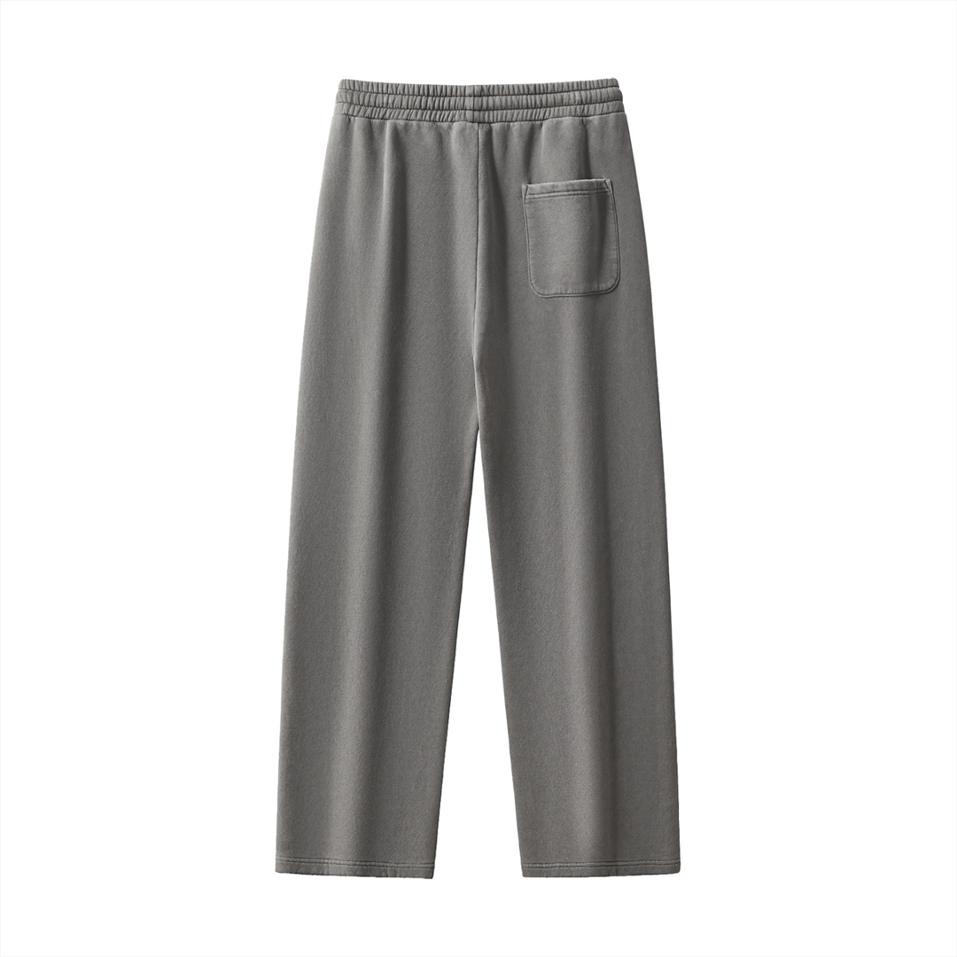 WOMEN PENT Frayed Enzyme Washed Fleece Sweatpants