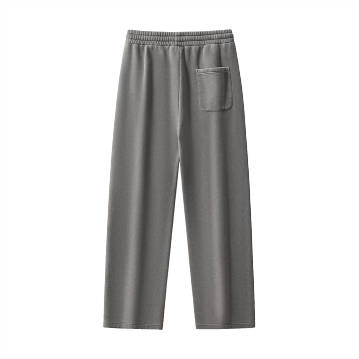 WOMEN PENT Frayed Enzyme Washed Fleece Sweatpants