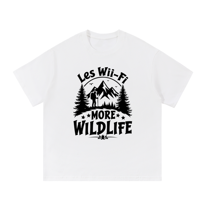 hiking lover Less Wi-Fi More Wildlife Mountain Tee