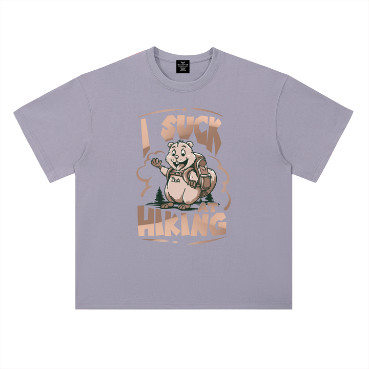hiking lover I Suck At Hiking Funny Cartoon Bear Tee