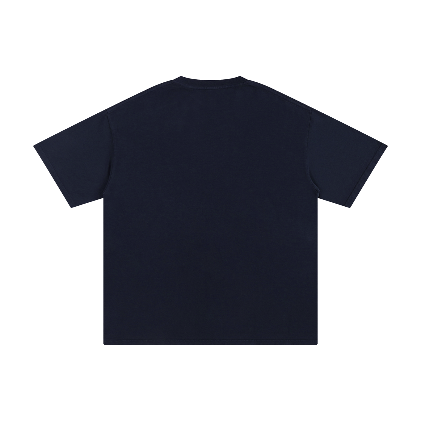 Mama Checkerboard Retro Typography Tee in Navy Blue, back view.