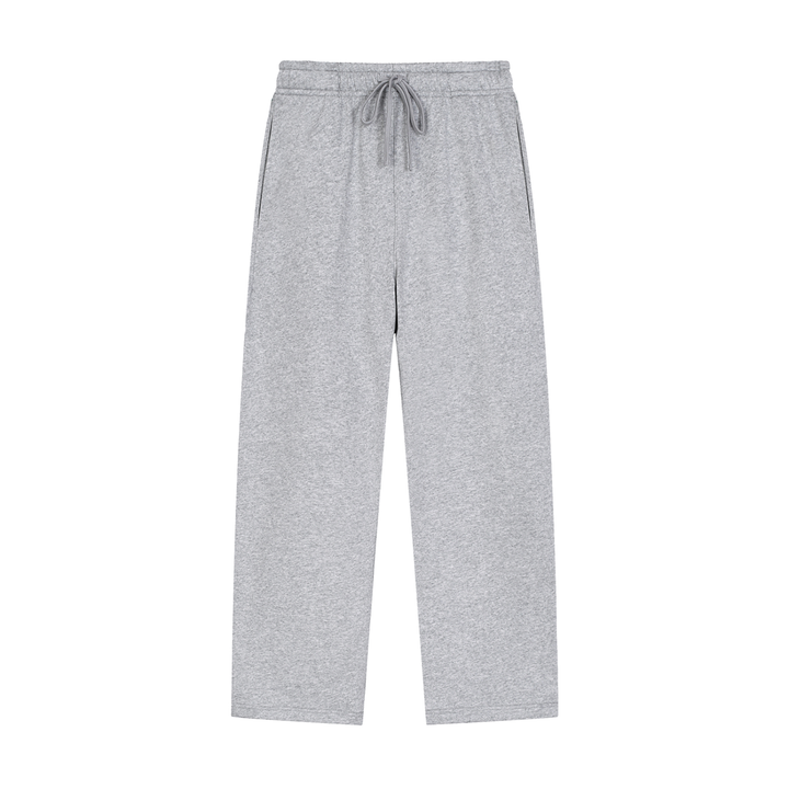 WOMEN PENT Solid Color Straight-Leg Sweatpants