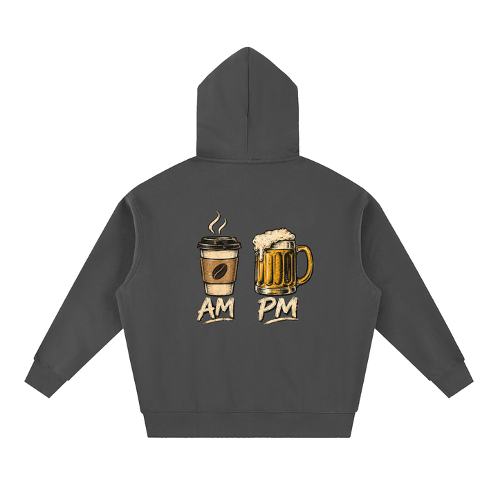 men graphic Essential Oversized Boxy Fit Fleece Hoodie