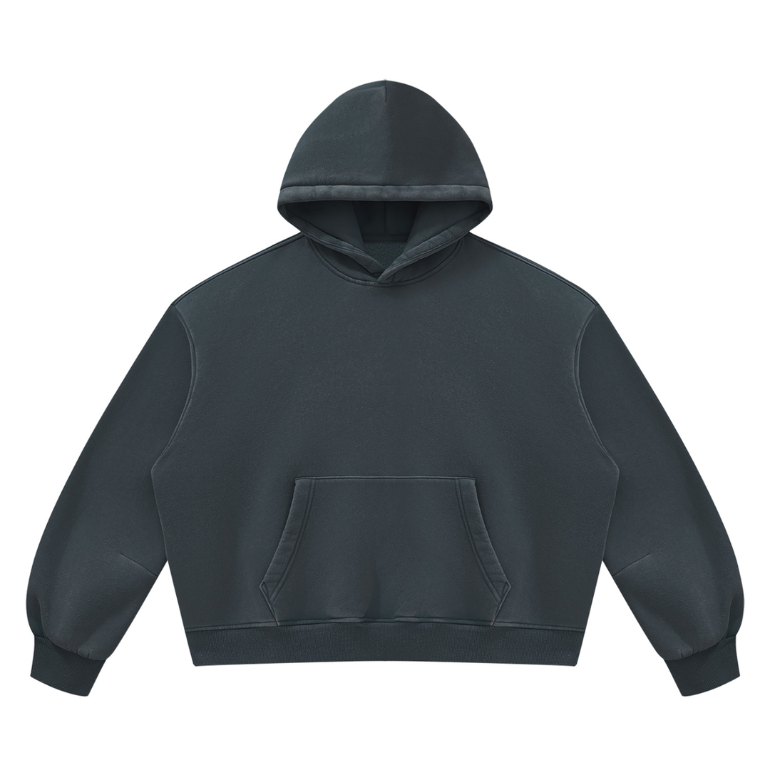 WOMEN HODDIES Vintage Wash Boxy Fleece Hoodie
