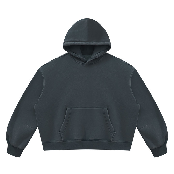 WOMEN HODDIES Vintage Wash Boxy Fleece Hoodie