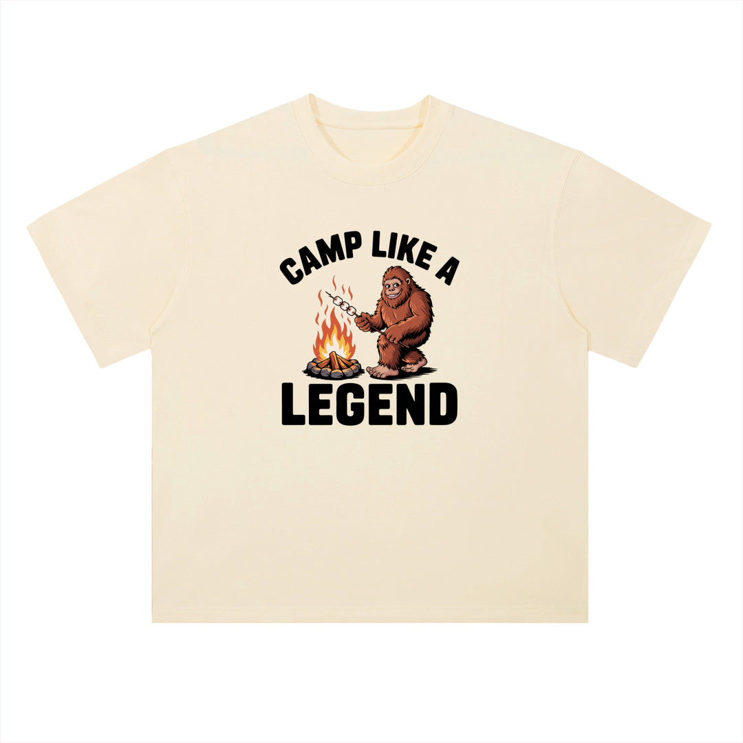 Camp Like A Legend Bigfoot Campfire Tee