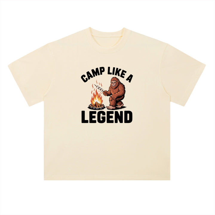 Camp Like A Legend Bigfoot Campfire Tee