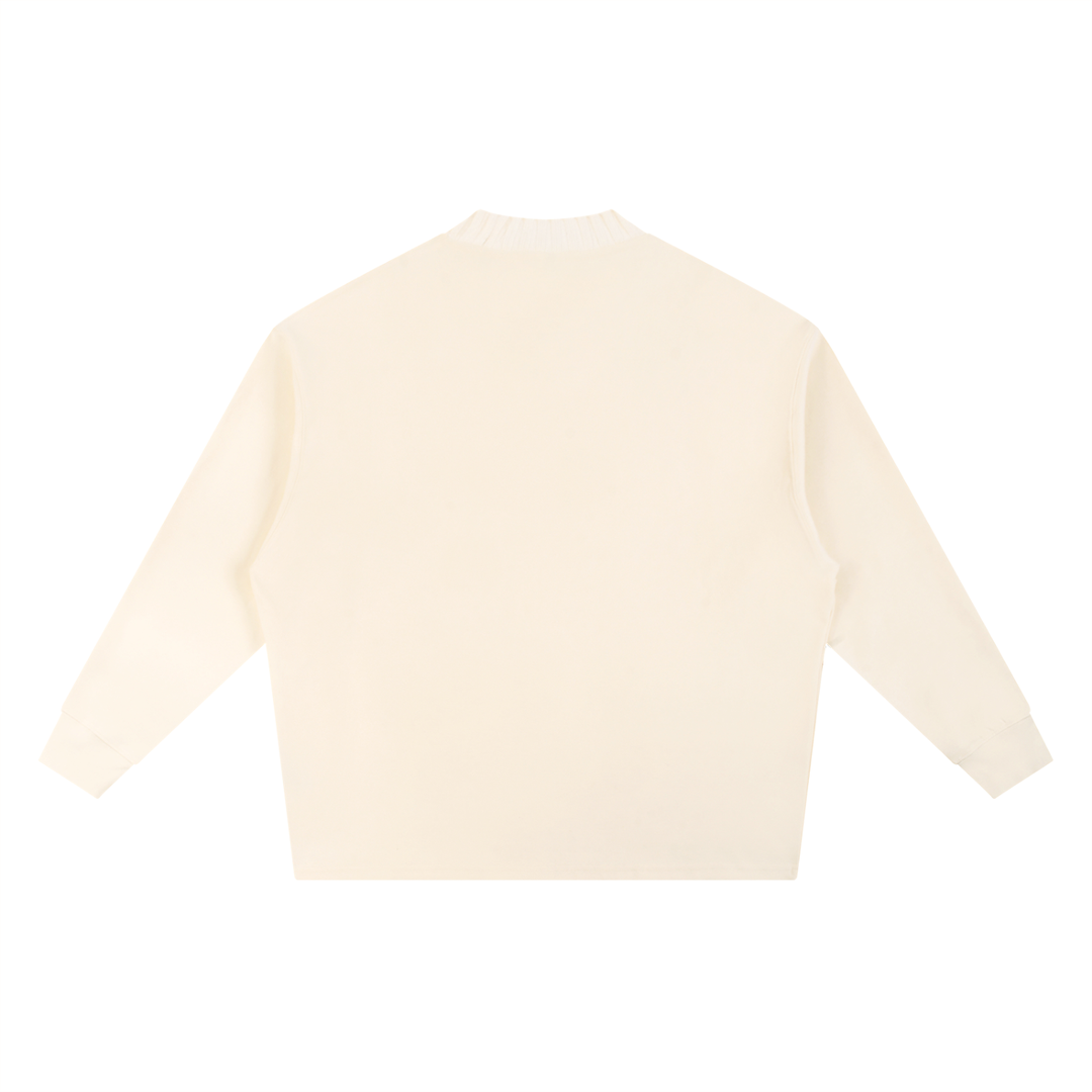 DAD LOVER UNISEX Knitted Round Neck Oversize Sweatshirt