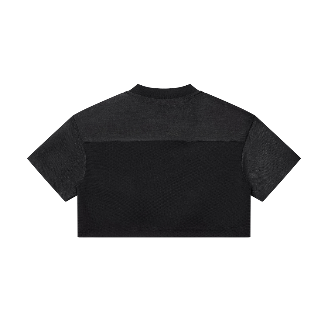 Women’s tshirts Cropped Paneled V-Neck Jersey