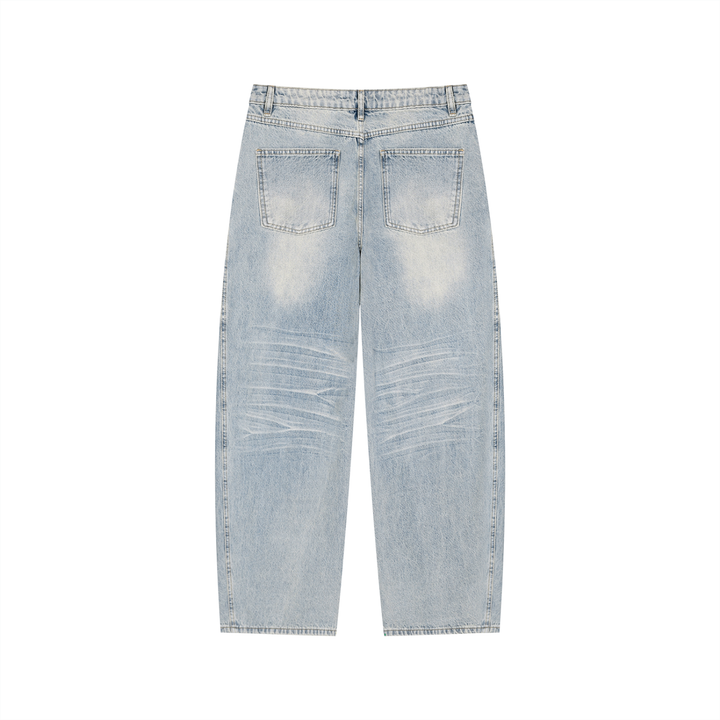men brand Enzyme Wash Wide Leg Jeans