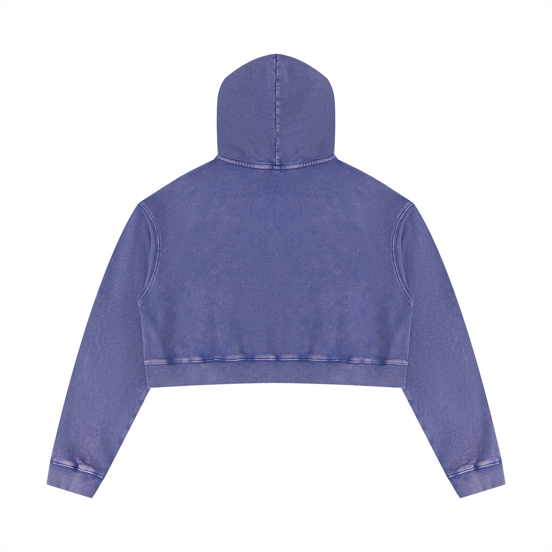 Women HODDIES  Mineral Washed Crop Hoodie