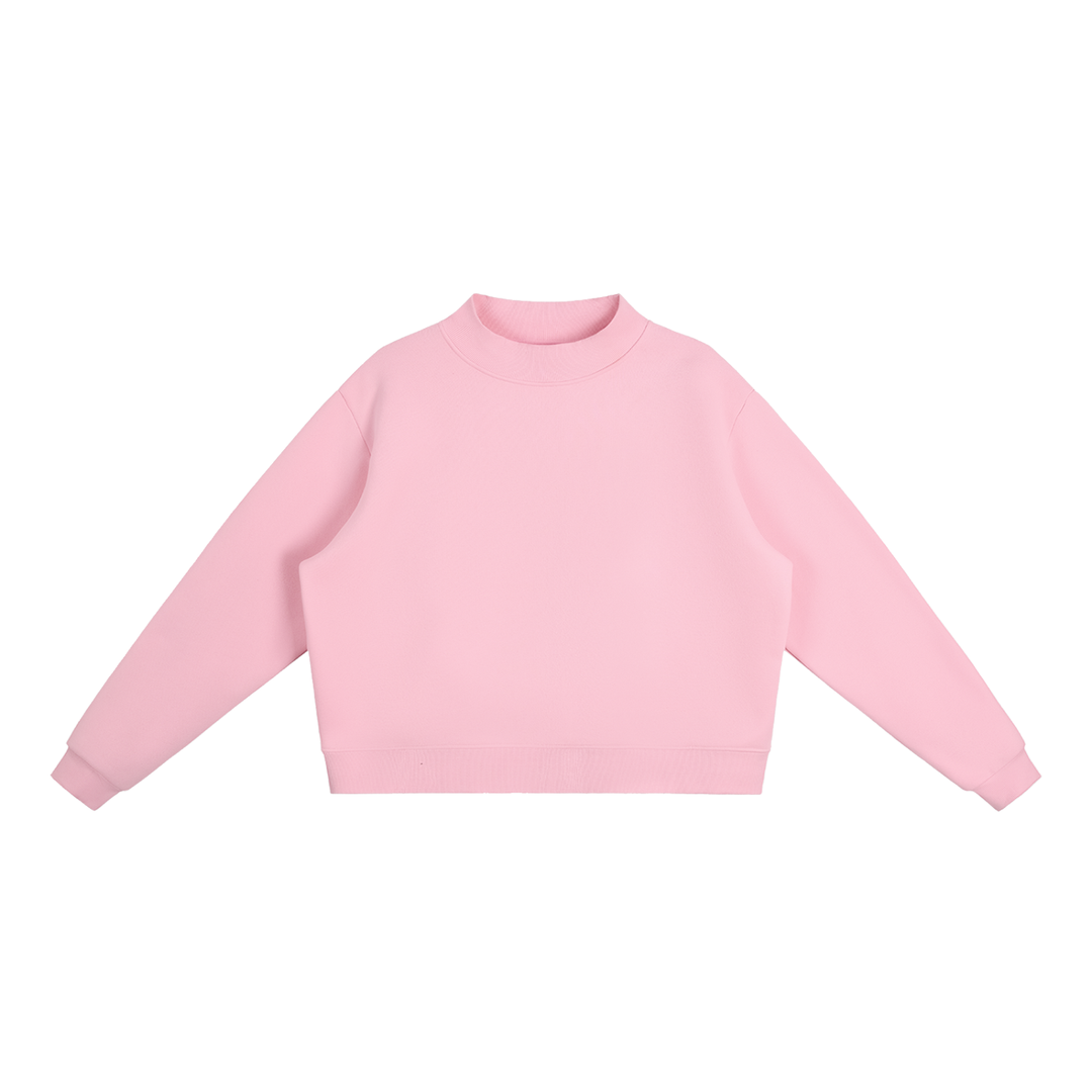 women graphics Essential Fleece Mock-Neck Crew Sweatshirt
