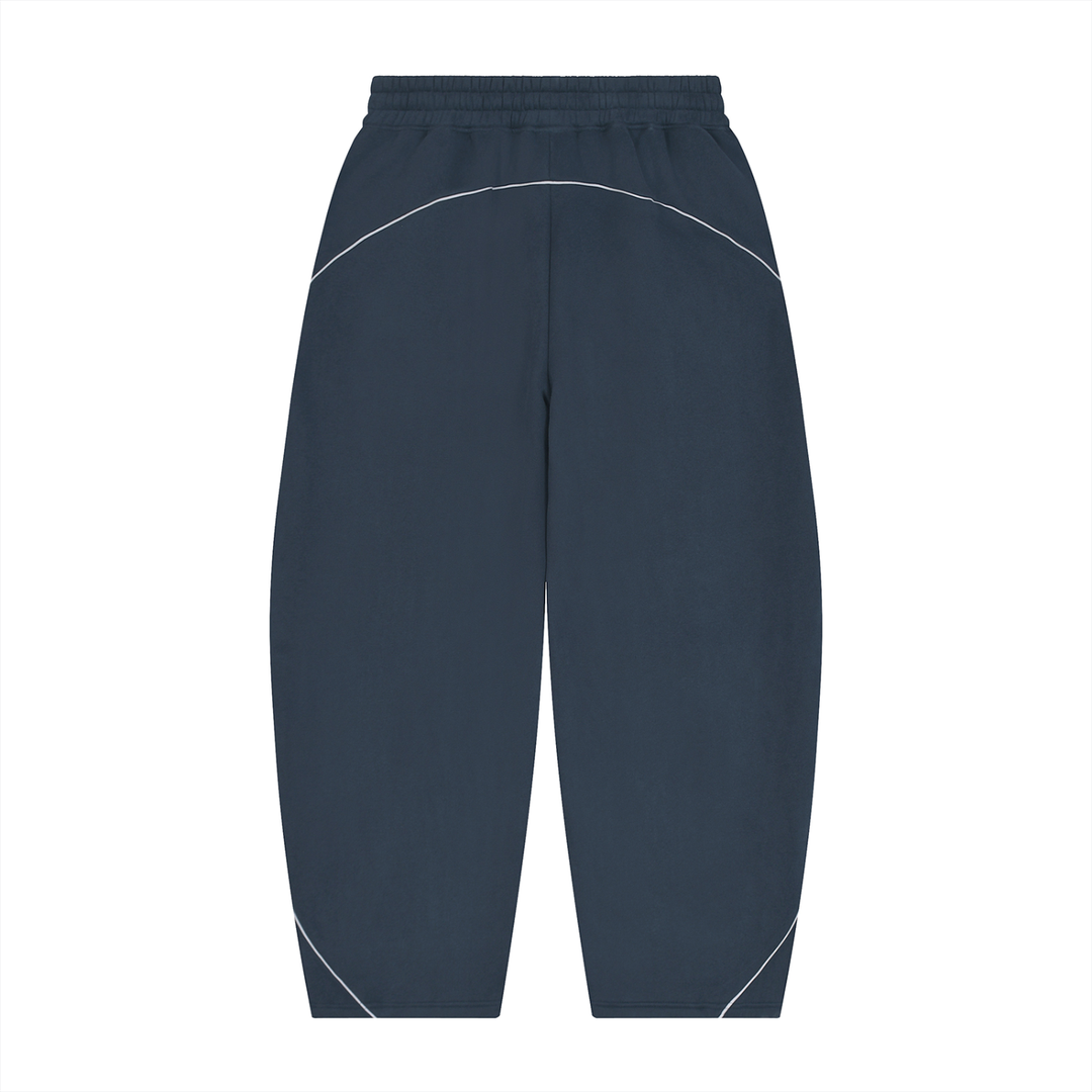 men pent  Piping Fleece Barrel Leg Sweatpants