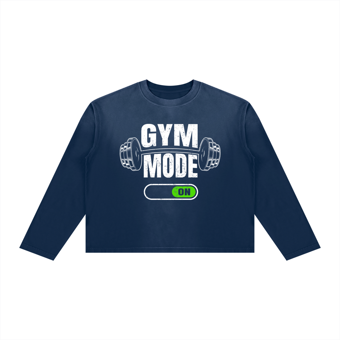 WOMEN GYM WEAR Sunfade Boxy Long Sleeve T-Shirt