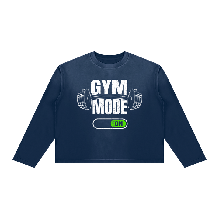 WOMEN GYM WEAR Sunfade Boxy Long Sleeve T-Shirt