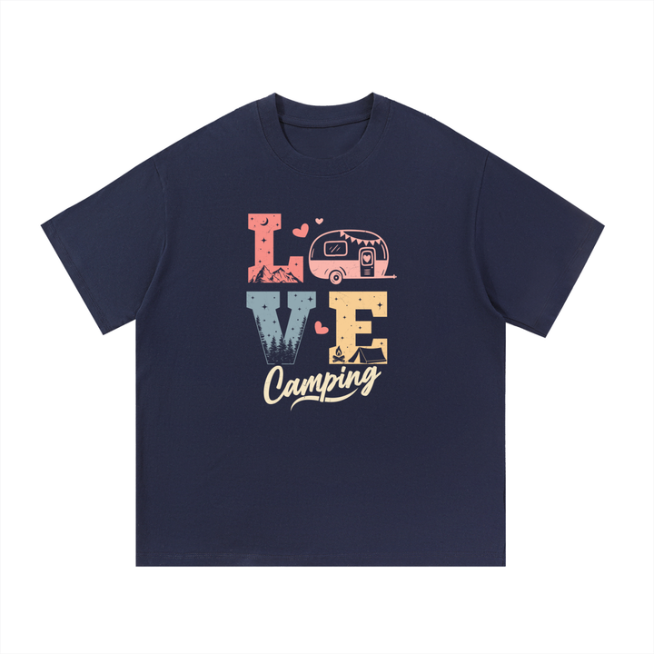 hiking lover Love Camping Pastel Caravan Retro Tee