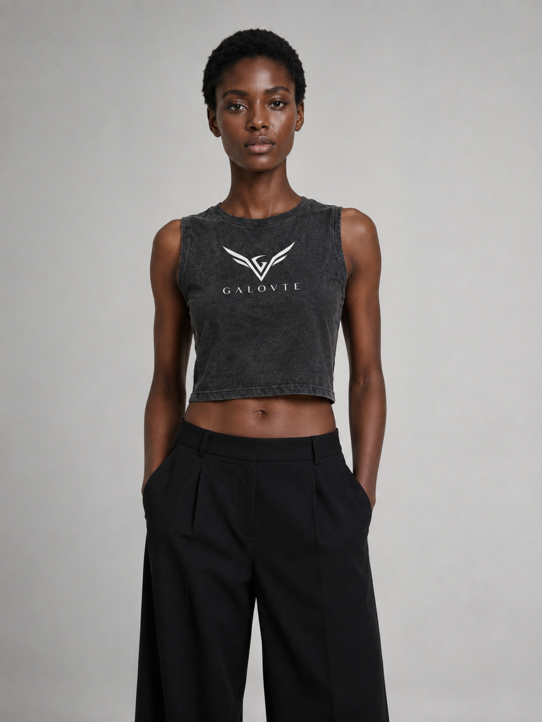 Wing Logo Washed Cropped Tank