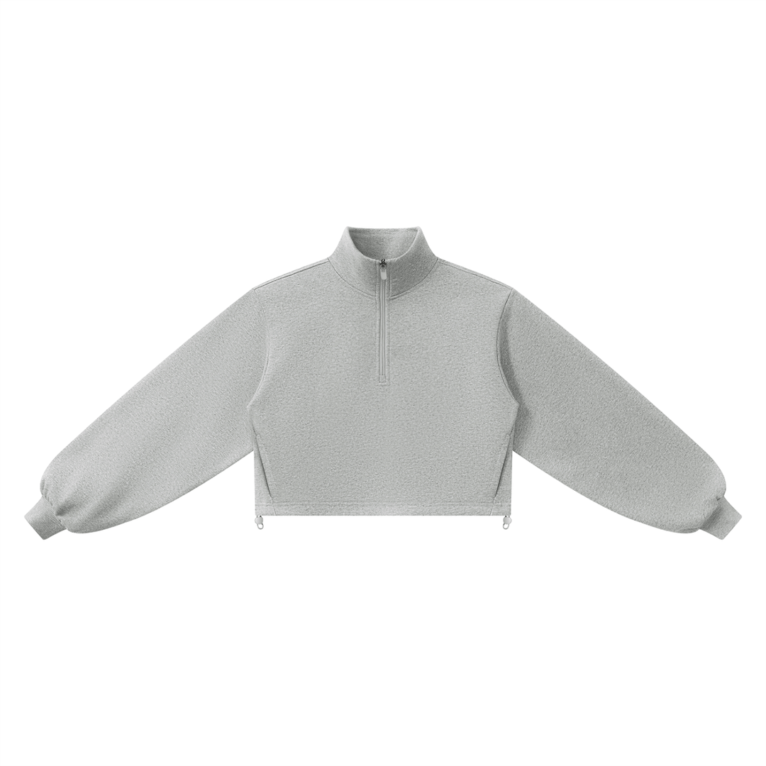 Women HODDIES Mock-Neck Quarter-Zip Sweatshirt