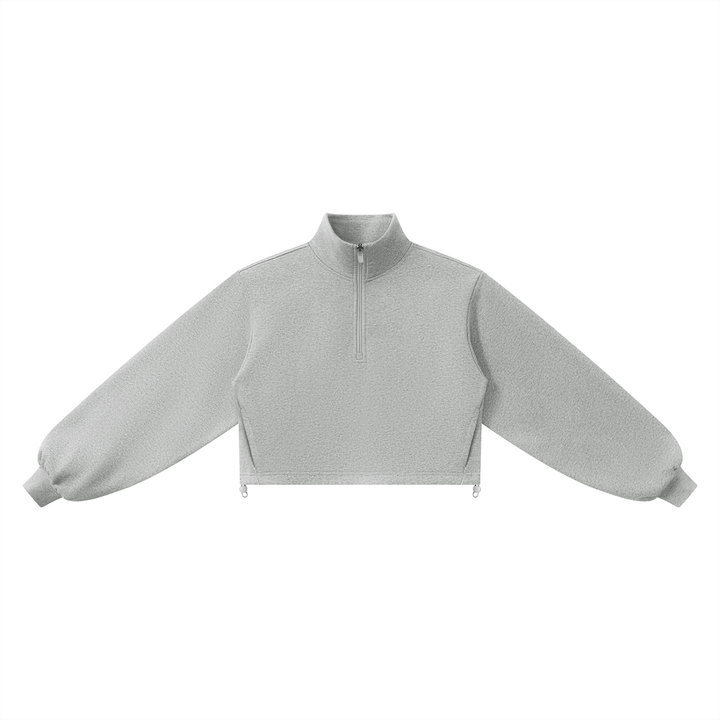 Women HODDIES Mock-Neck Quarter-Zip Sweatshirt